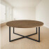 Mesa De Centro Circa Baja Madera Hierro 70cm Diámetro MESA DE CENTRO CIRCA BAJA