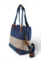Bolso cartera lona azul