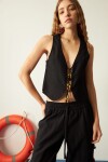 Top con piedras negro