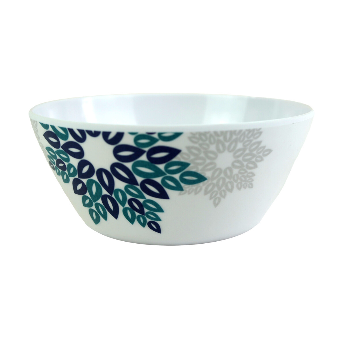 BOWL MELAMINA ENSALADA LINEA FLORAL AZUL-VERDE 24.4X12.6CM 290G 