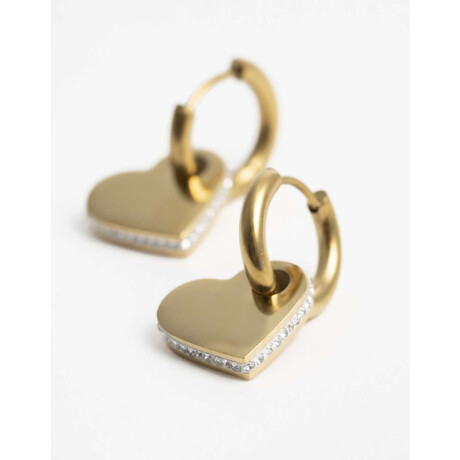 Aros Argollas Cubic zirconia Dorado