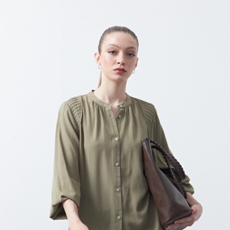 CAMISA ONA Verde Grisáceo