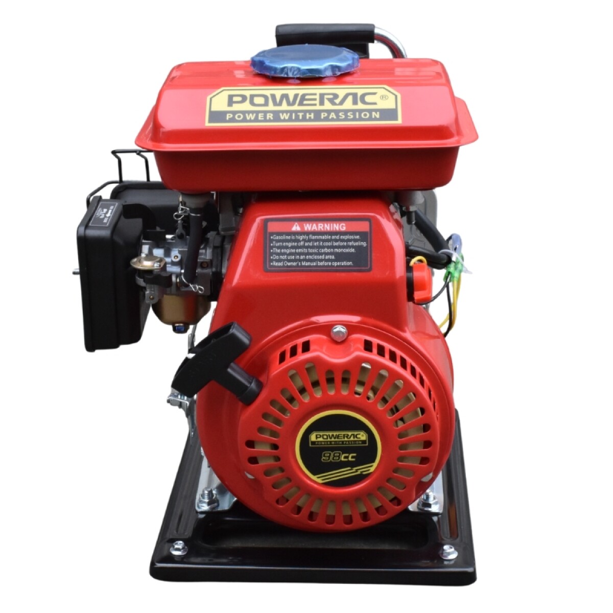 POWERAC MOTOBOMBA A GASOLINA 2.5HP 105CC 38MM 1.5 HORAS DE T 