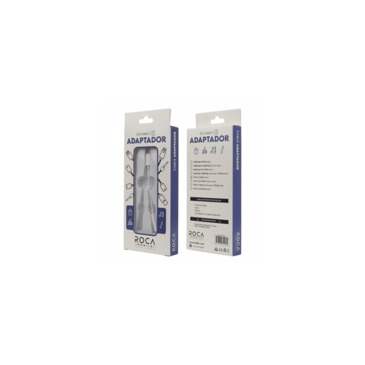 ADAPTADOR ROCA TIPO C A 3.5MM Blanco