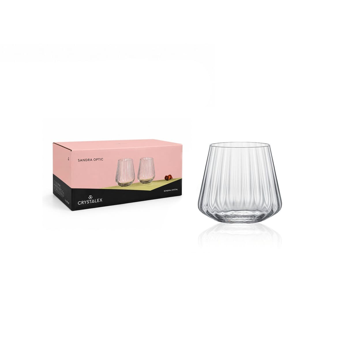 Set vasos Optic 400 ml x6 BOHEMIA 