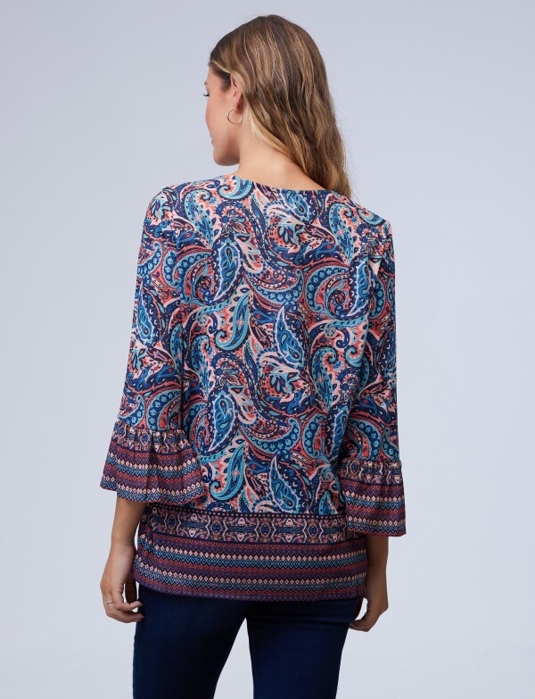 Blusa Print AZUL/MULTI