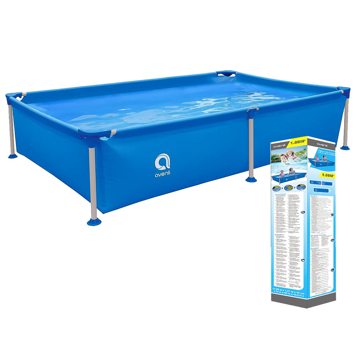 Piscina Jilong 1125 L Estructural Rectangular 188X127 - Jil017803 