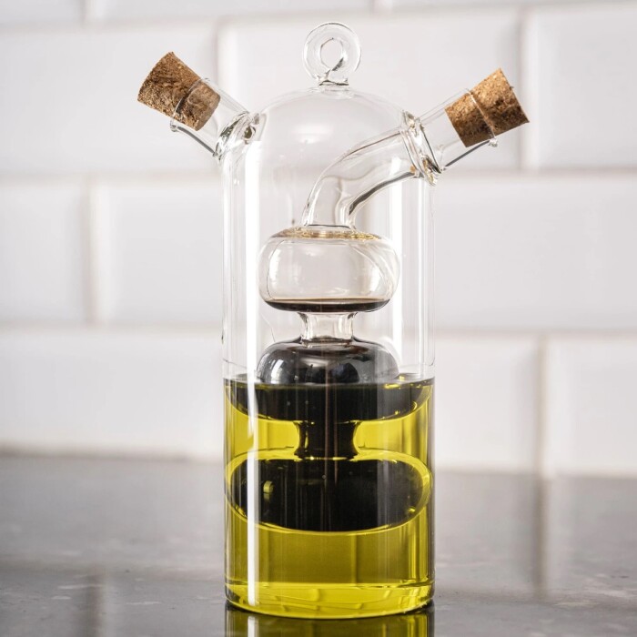 Dispensador de aceite y vinagre 2en1 Dispensador de aceite y vinagre 2en1