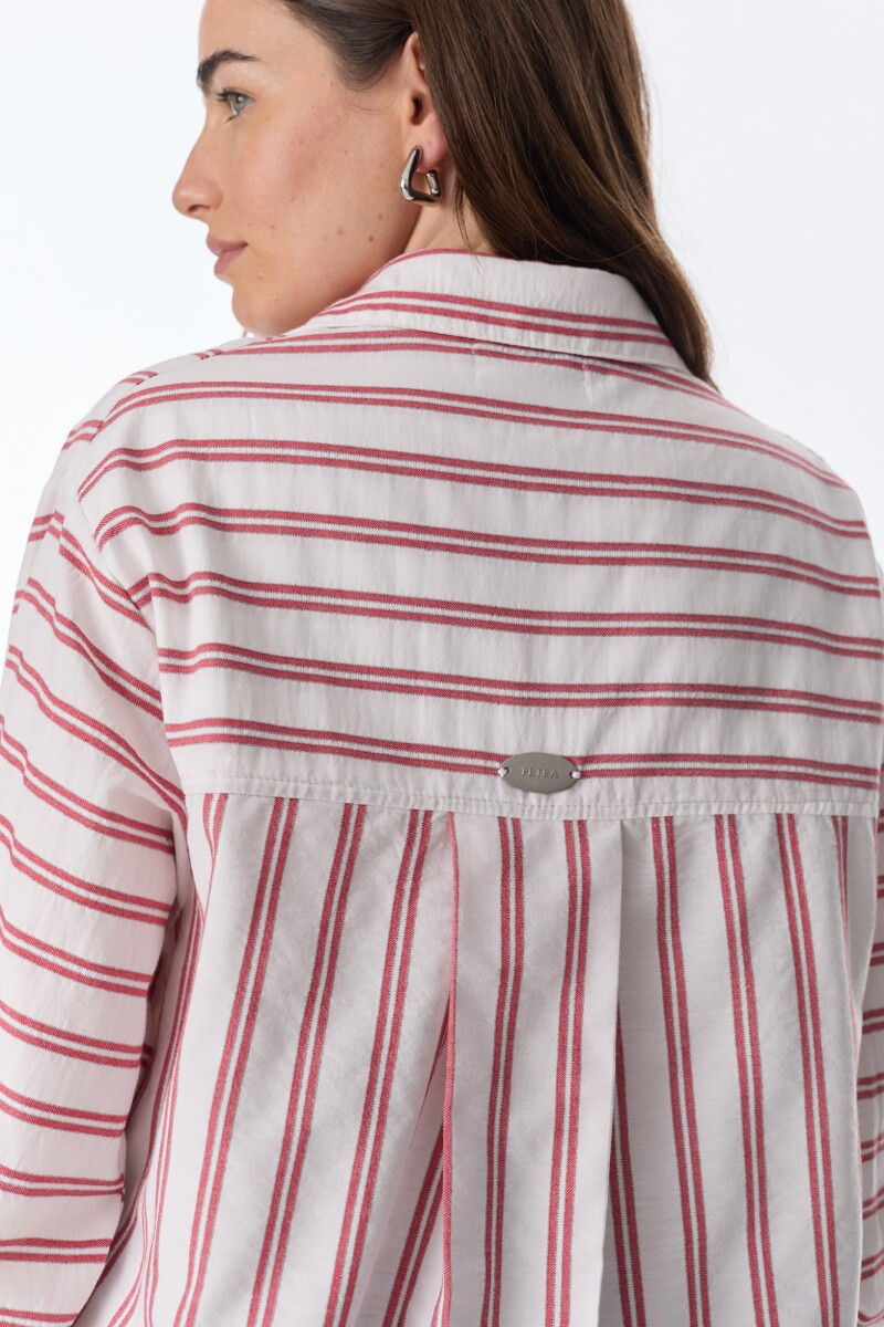 Camisa Dalia Rayas Rojo/Blanco