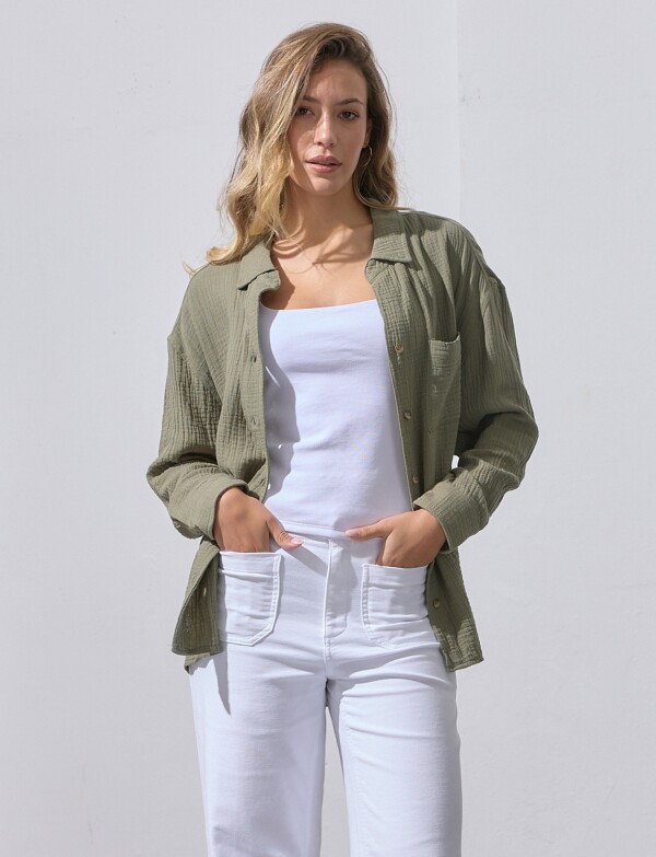 Camisa Bolsillo OLIVA