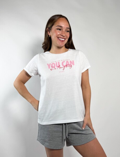 Remera de dama Calu Blanco