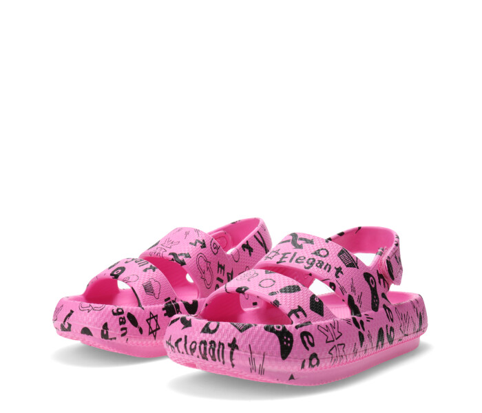 Sandalias de Niña MINI Miss Carol DALLAS de goma Fucsia