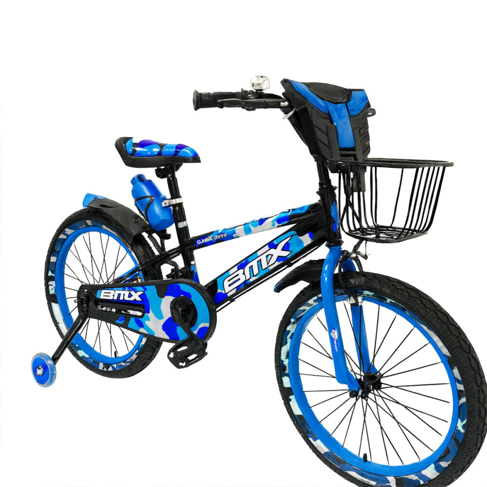 Bicicleta BMX con música y luz Rodado 20 Azul