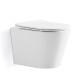 Inod Redond C/tapa Inodoro Para Colgar Powell Blanco Brillo