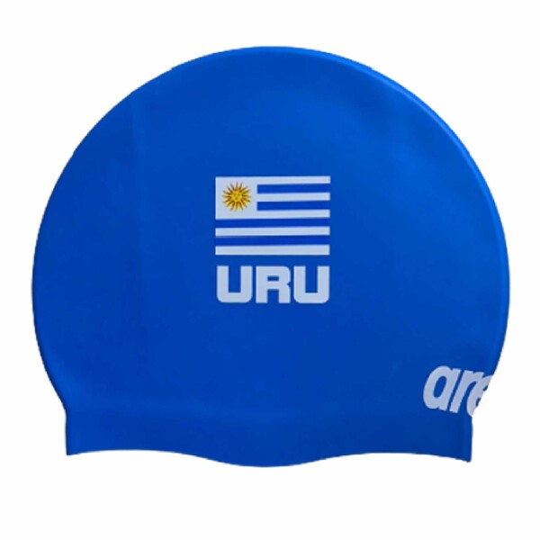 Gorra De Natación Unisex Arena Uruguay Flag Silicone Cap Azul