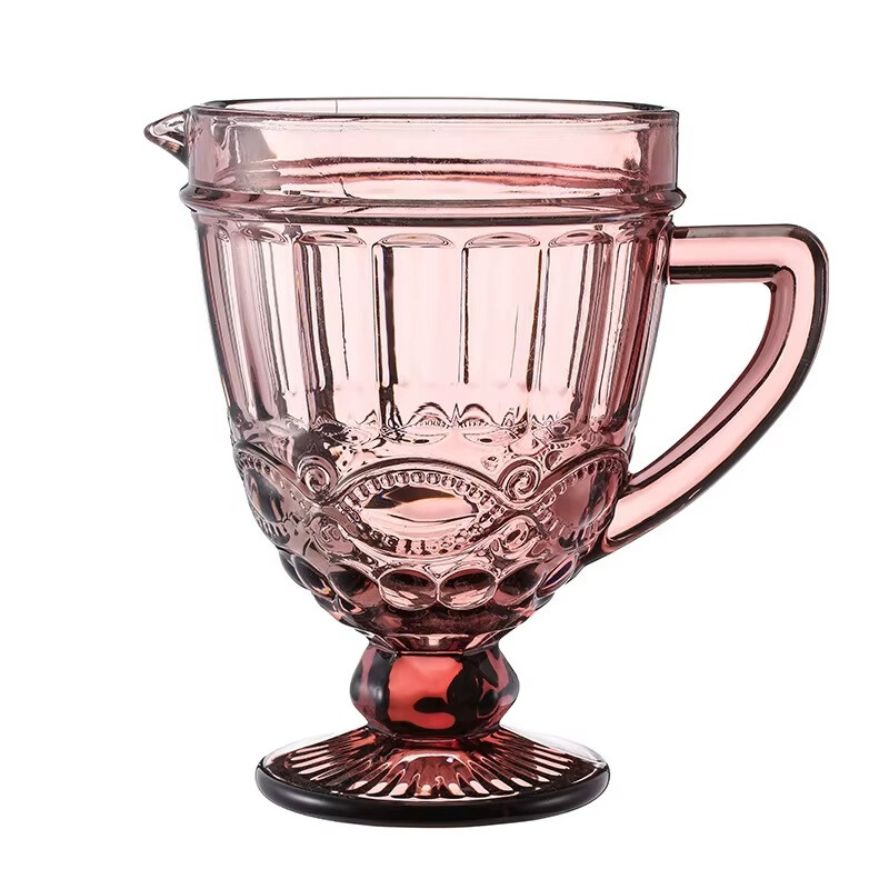 Jarra Labrada 1L de Vidrio Rosa Malva
