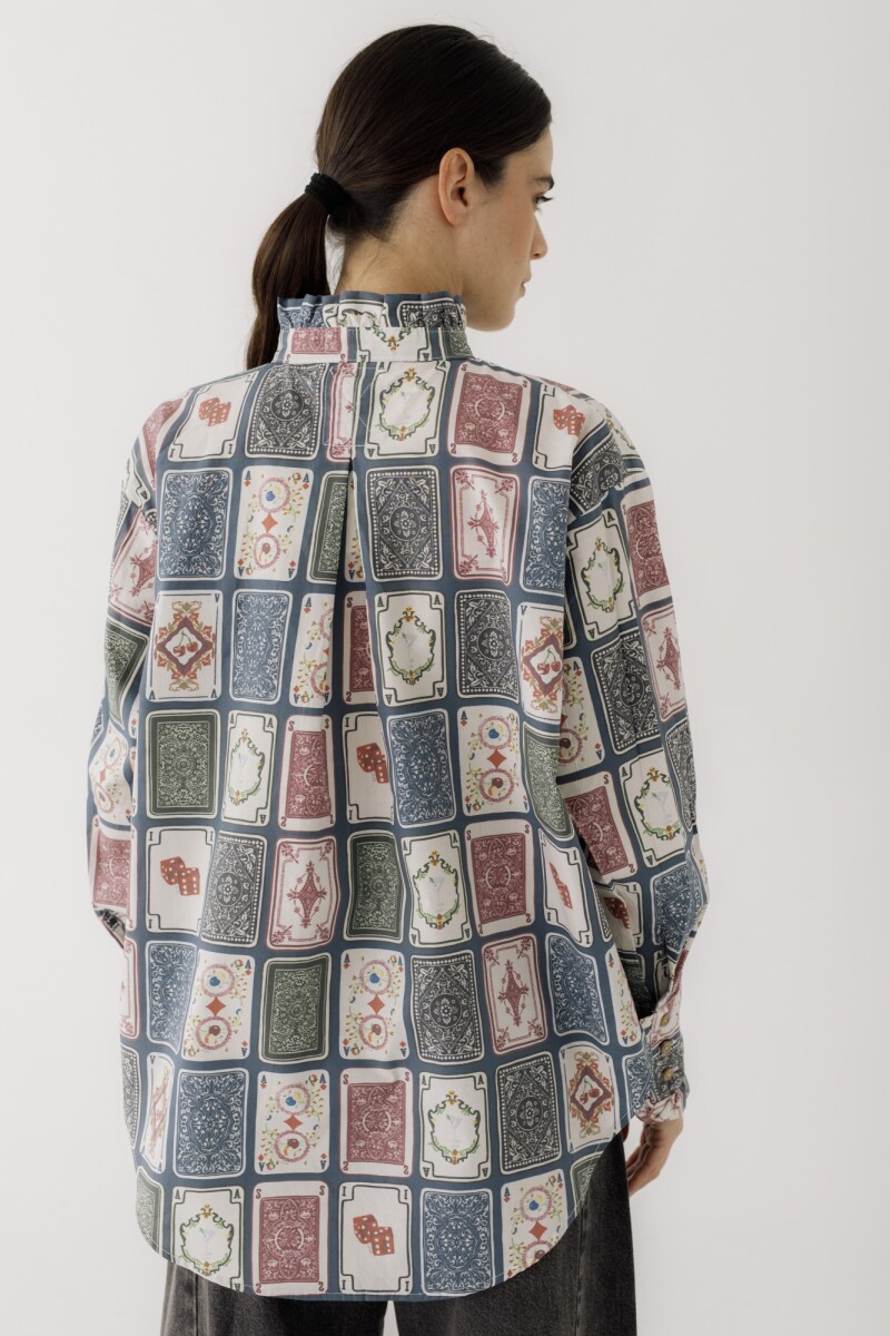 CAMISA ONDA PRINT LUDIKA Marino