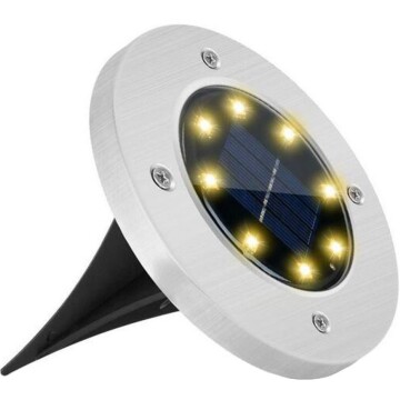 Foco Luz Solar Para Jardin Piso Embutir A Bateria 8 Led X6 Foco Luz Solar Para Jardin Piso Embutir A Bateria 8 Led X6