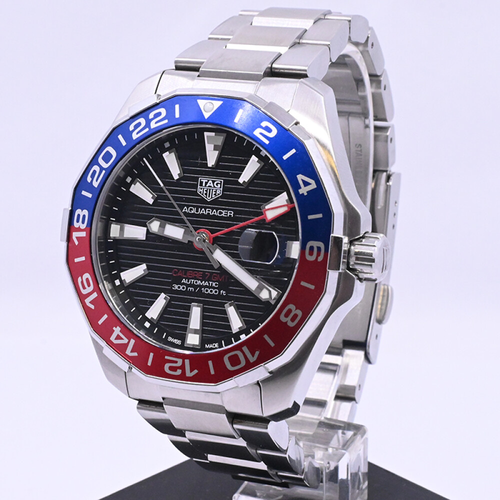 TAG Heuer Aquaracer GMT WAY201F-0 automático calibre 7 gmt caja 43mm. Año 2021 con estuche y papeles TAG Heuer Aquaracer GMT WAY201F-0 automático calibre 7 gmt caja 43mm. Año 2021 con estuche y papeles