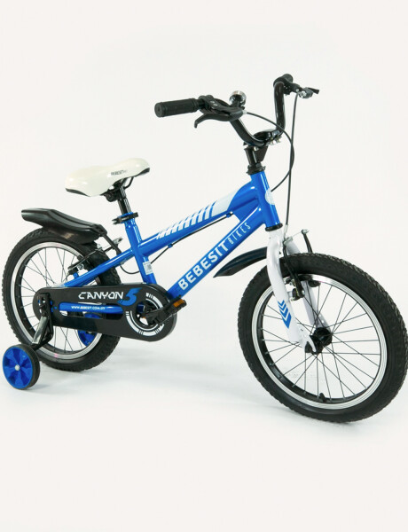 Bicicleta Bebesit Canyon rodado 16" con rueditas Azul