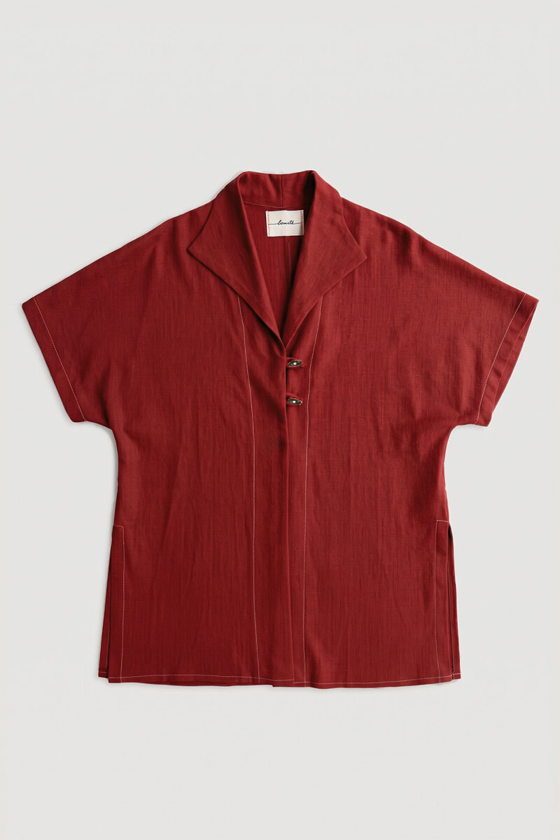 SOBRECAMISA LINO ALAMAR ROJO