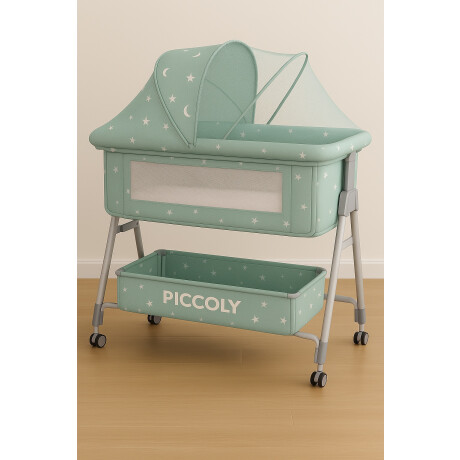 Cuna Colecho Moises Con Ruedas Y Mosquitero Bebe Verde