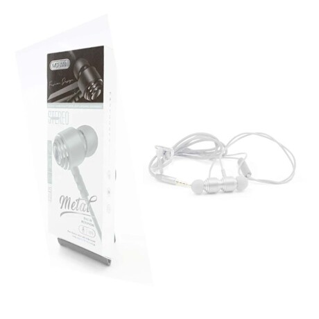AURICULARES CON CABLE IN EAR MF023 SILVER AURICULARES CON CABLE IN EAR MF023 SILVER