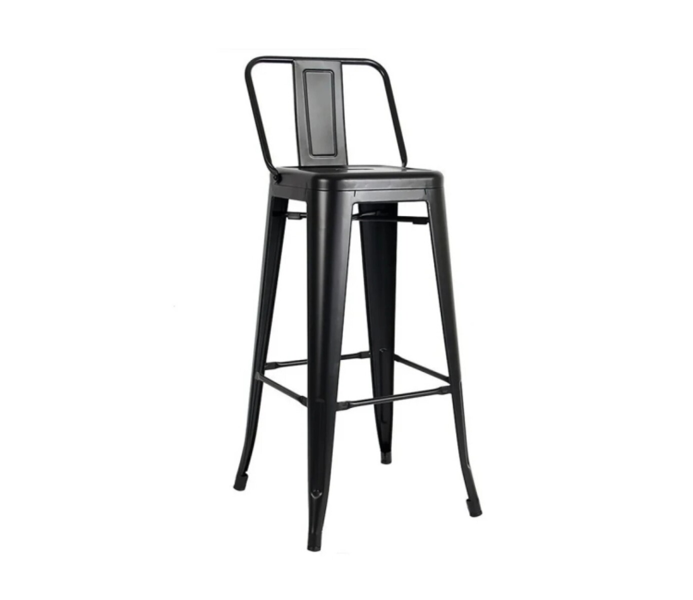 Taburete Tolix Con Respaldo Blanca 