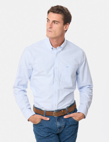 CAMISA OXFORD Azul