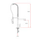 GRIFO COCINA MESADA MEZCLADORA MONOC 35MM BRILLO APRILIA CROMO