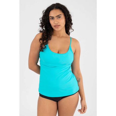 Tank tera evasé Turquoise