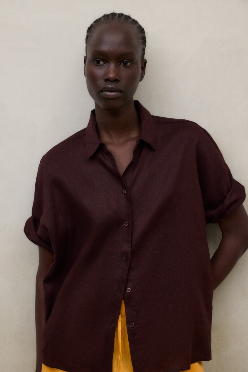 CAMISA MELANIA Marron