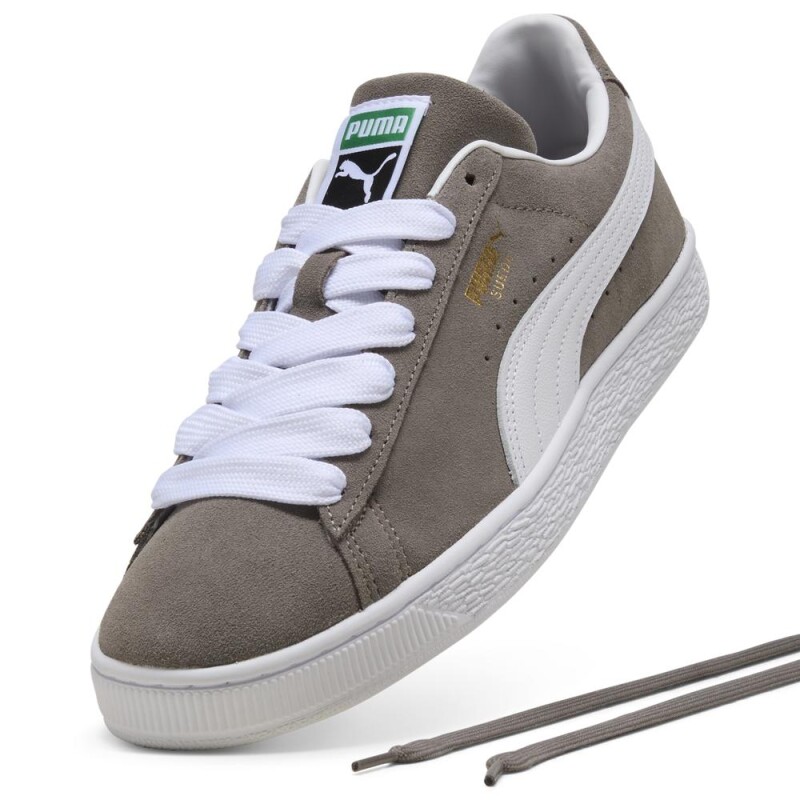 Zapatillas Puma Suede Classic Hombre Steel Gray-puma White