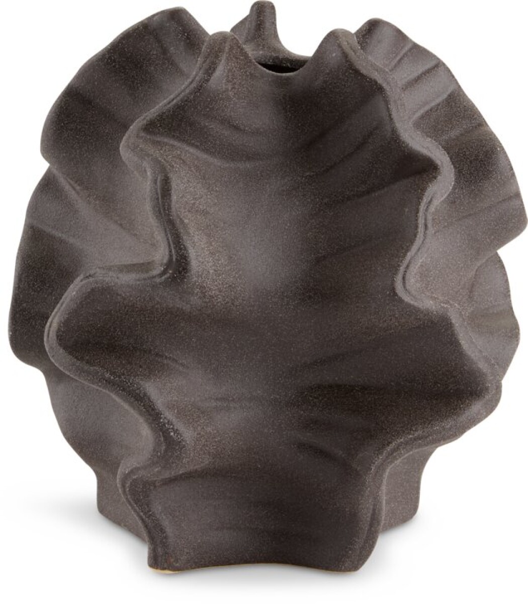 Jarrón VILHELM H18cm oscuro marrón 