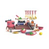Set de cocina de juguete con accesorios y sonido Set de cocina de juguete con accesorios y sonido