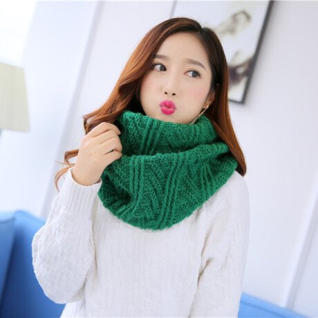 Cuello Tejido De Abrigo Verde