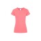 Camiseta jaspe a la base dama Rosa neón