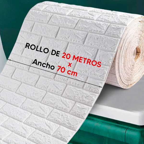 Revestimiento 3d Ladrillo Para Pared Por Rollo REVESTIMIENTO LADRILLO ROLLO 0.70X20MTS