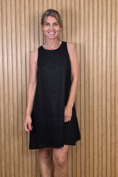 Vestido Veri Lino Negro