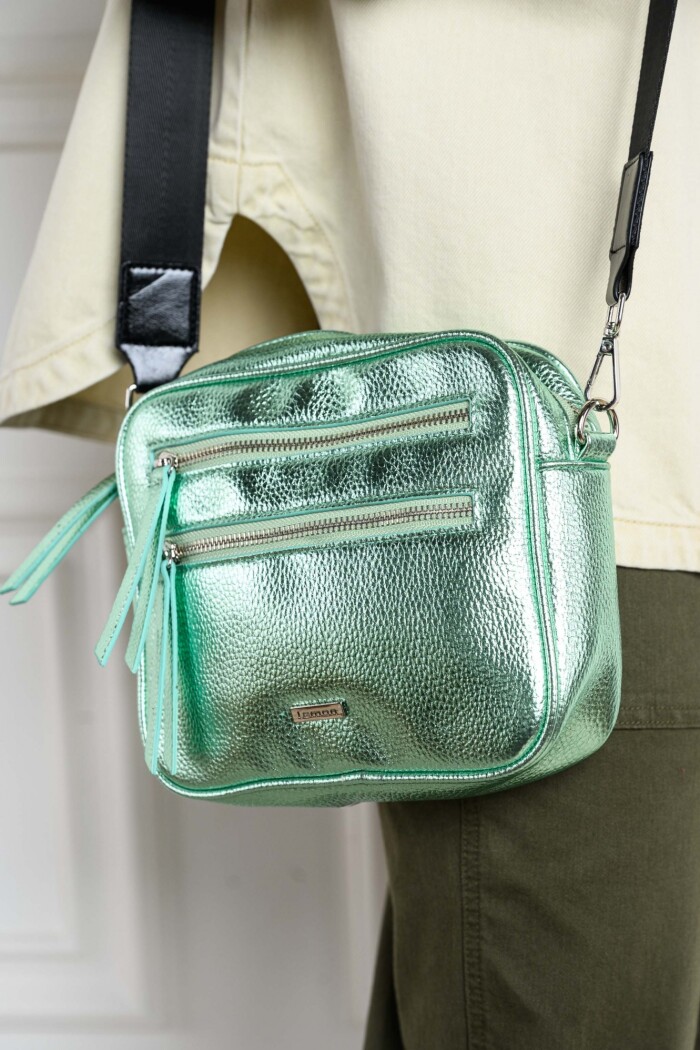 Cartera Metalizada Menta
