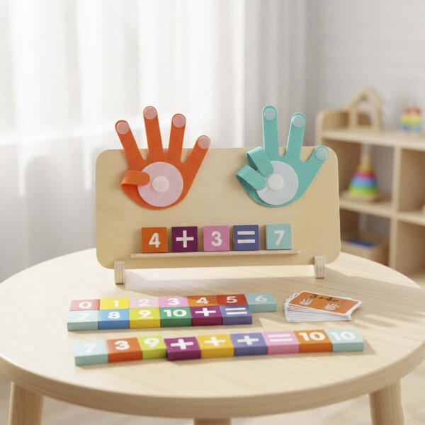 Juego Infantil Tablero Didactico Montessori Sumas Restas Ax Beige