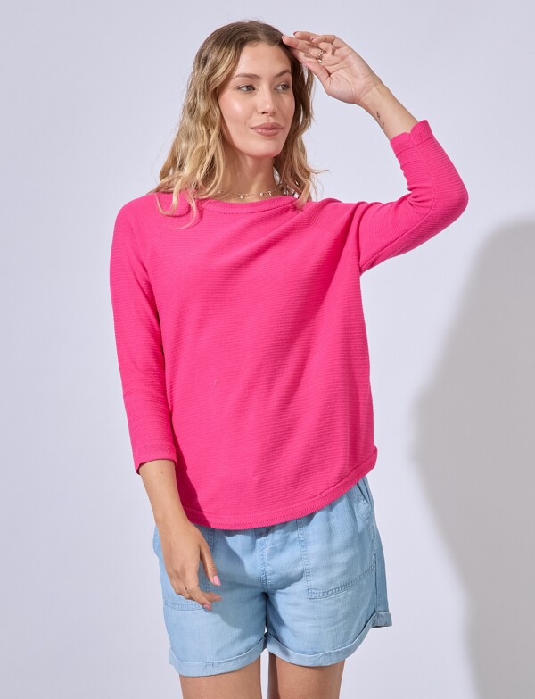 Buzo Raglan Algodon FUCSIA