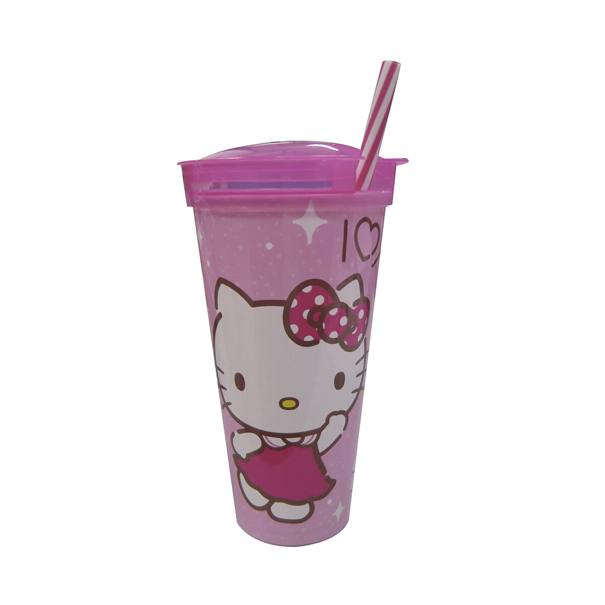Vaso 2 en 1 Hello Kitty, Pote 220 ml + Vaso 540 ml - ROSA 