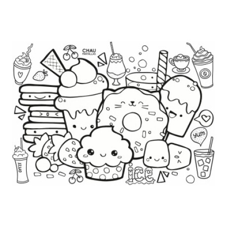 Block para Colorear Chau Pantalla Magico