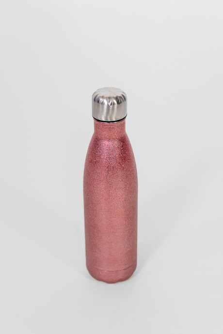 Botella Agua Metalizada Rosa