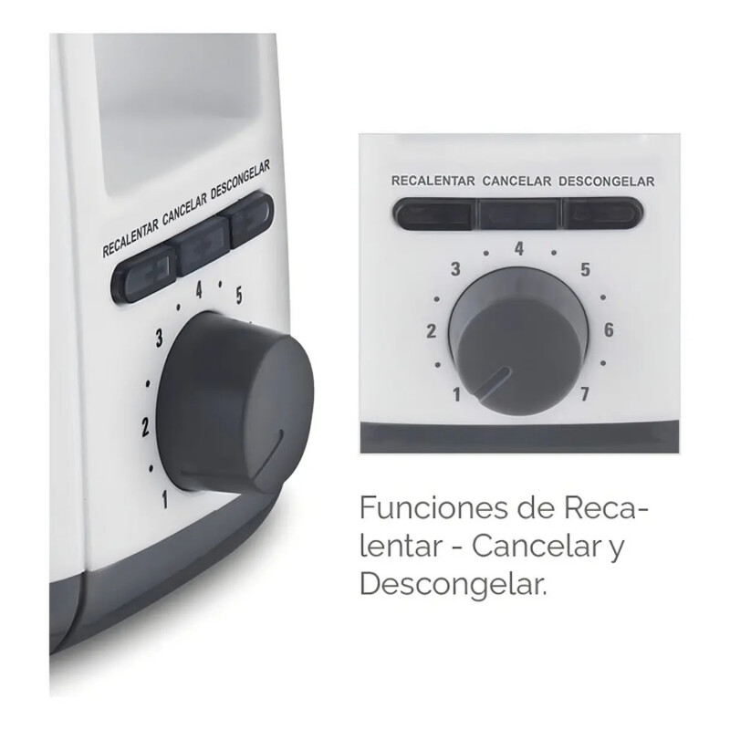 Tostadora Punktal 4 Panes 1400W 7 Niveles Blanca Tostadora Punktal 4 Panes 1400W 7 Niveles Blanca