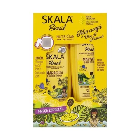 Kit Skala Shampoo 325ml + Acondicionador 325ml Maracuya y Oleo de Pataua Kit Skala Shampoo 325ml + Acondicionador 325ml Maracuya y Oleo de Pataua