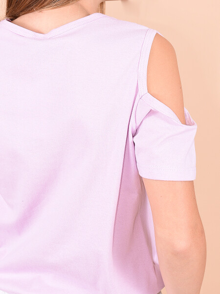 REMERA STAR LOVE LILA