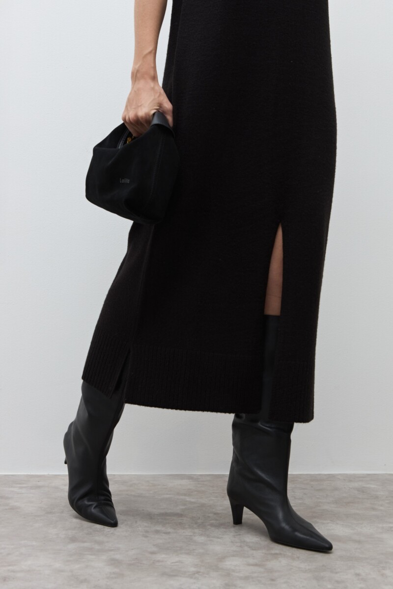 Vestido tejido negro