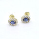 Caravanas En Oro 18K Con Zafiros Y Brillantes Caravanas En Oro 18K Con Zafiros Y Brillantes